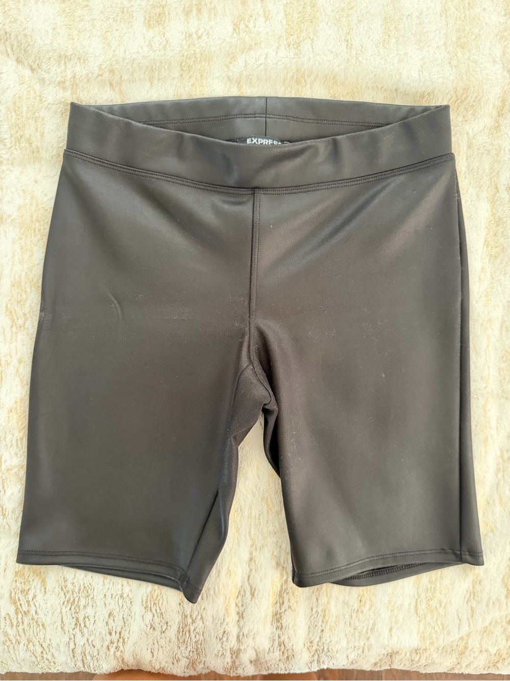 Express Black Mid-Rise Bike Shorts
